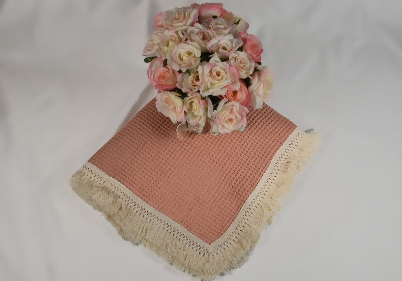 Ultra Light Weight Cotton Waffle-Knit Baby Blanket