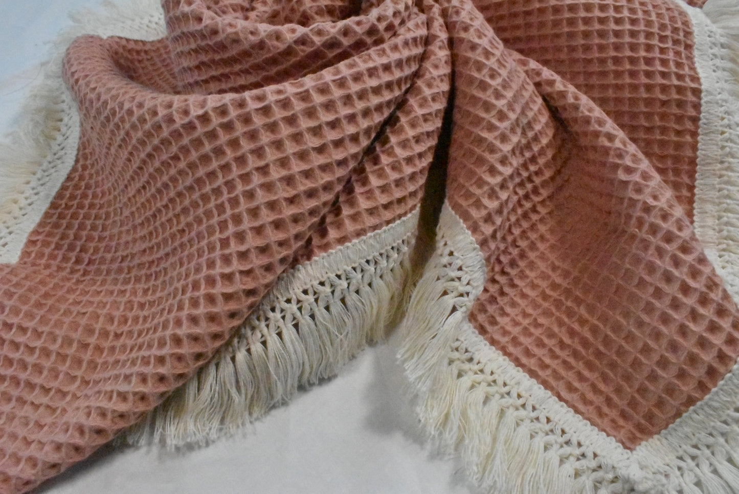 Ultra Light Weight Cotton Waffle-Knit Baby Blanket