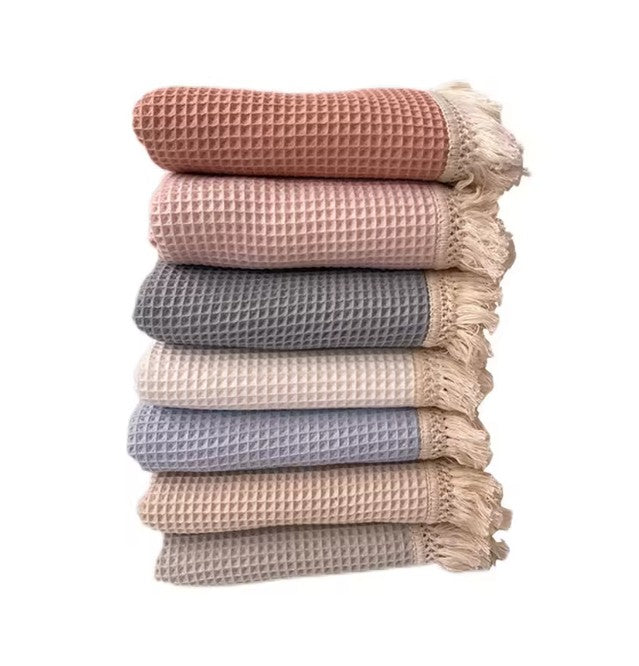 Ultra Light Weight Cotton Waffle-Knit Baby Blanket