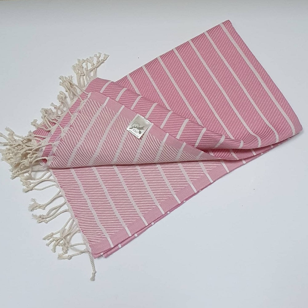 Pink Toros Cotton Hammam Towel