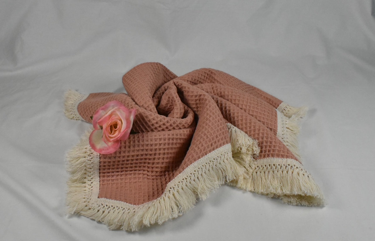 Ultra Light Weight Cotton Waffle-Knit Baby Blanket